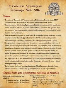 I MusiChess Competition. Characters MC