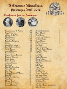 I MusiChess Competition. Characters MC